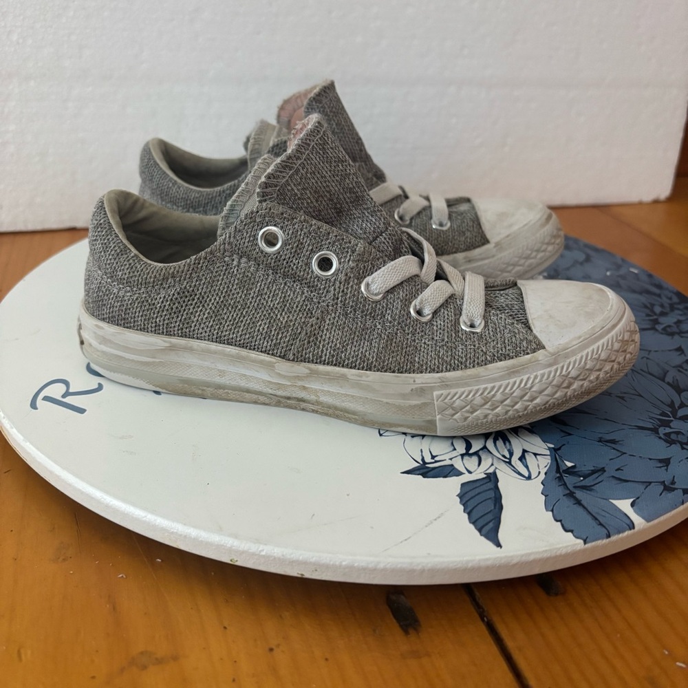 Converse All Star Kids Sneakers Gray Low Top Size 13